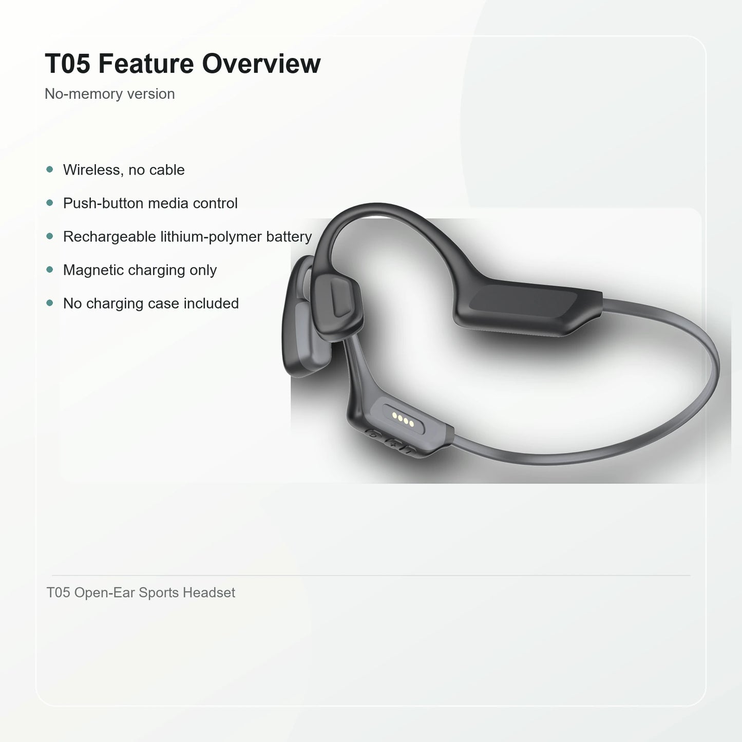 T05 Open-Ear Sports Bone Conduction Headphones
