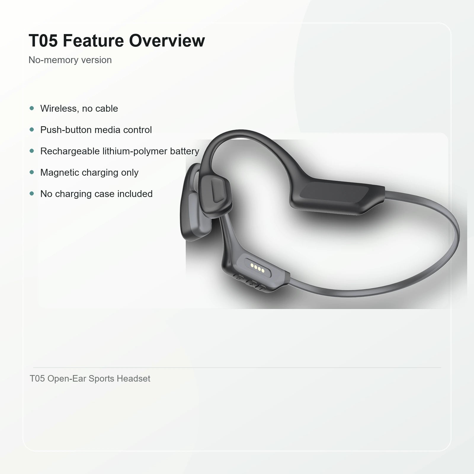 T05 Open-Ear Sports Bone Conduction Headphones
