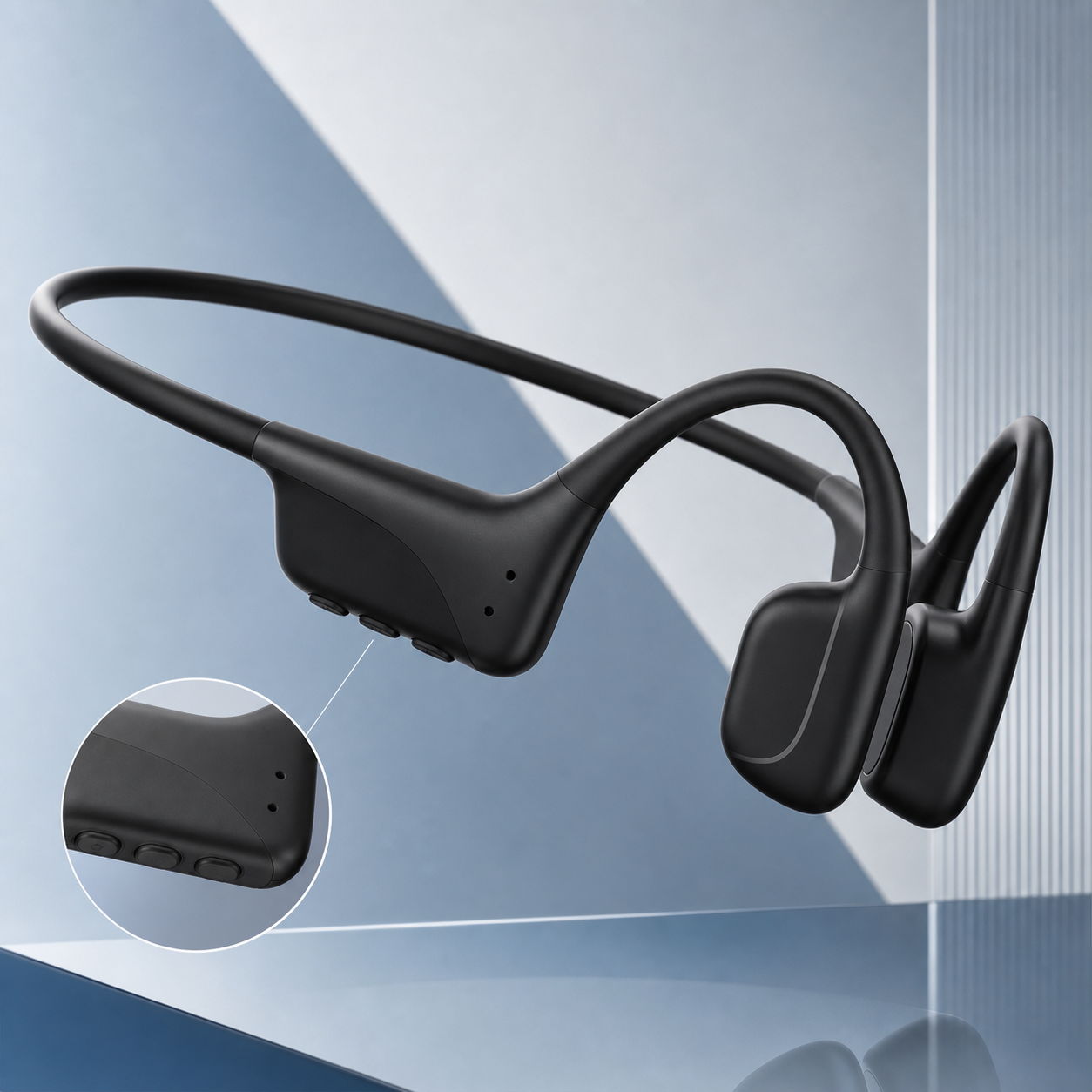 Metacova bone conduction headphones on a clean light background